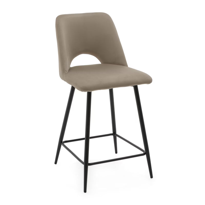 Barstol ORO Mørk Beige Fløjl