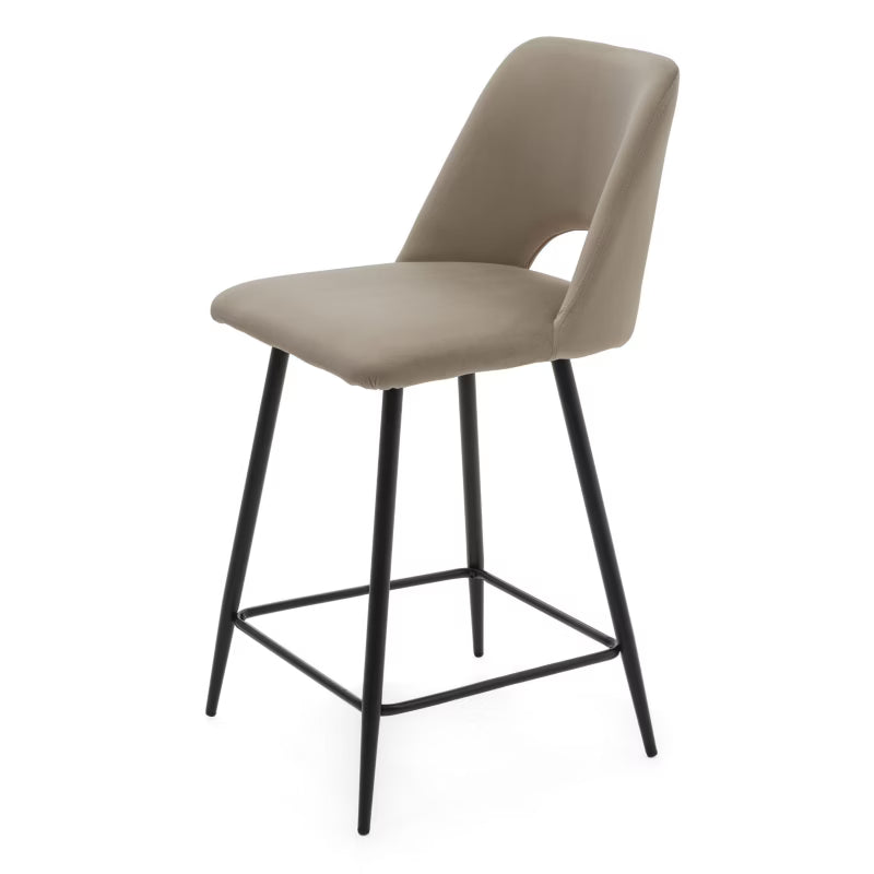 Barstol ORO Mørk Beige Fløjl