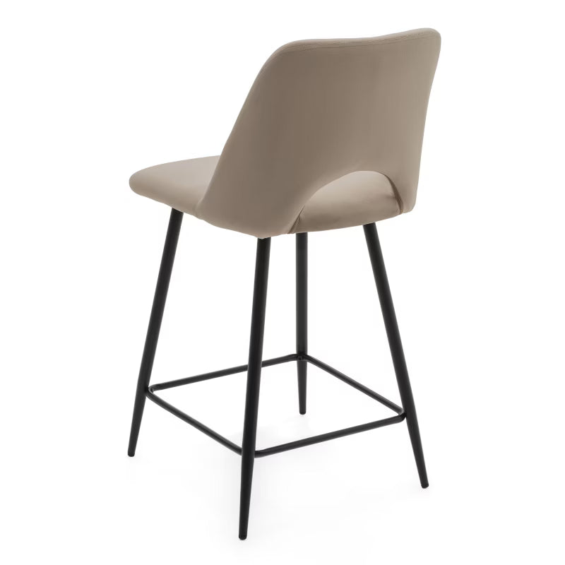 Barstol ORO Mørk Beige Fløjl