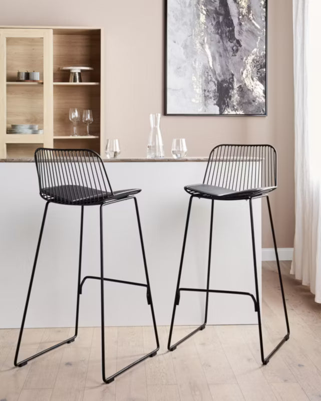 Barstol Pensacola 49x49x99 cm Sort 2 Stk.