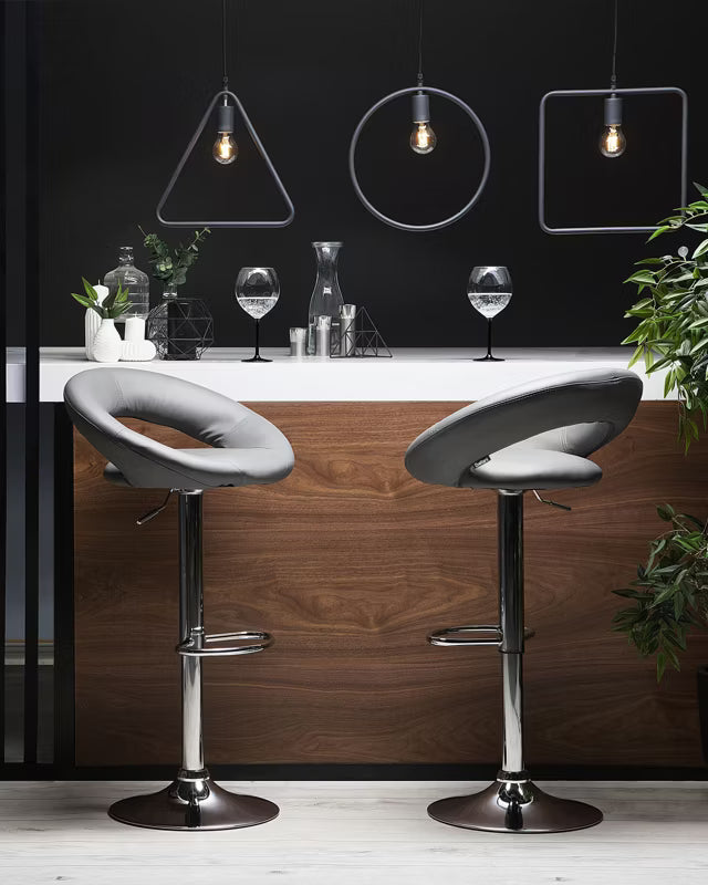 Barstol Peoria Drejelig Kunstlæder Sæt af 2