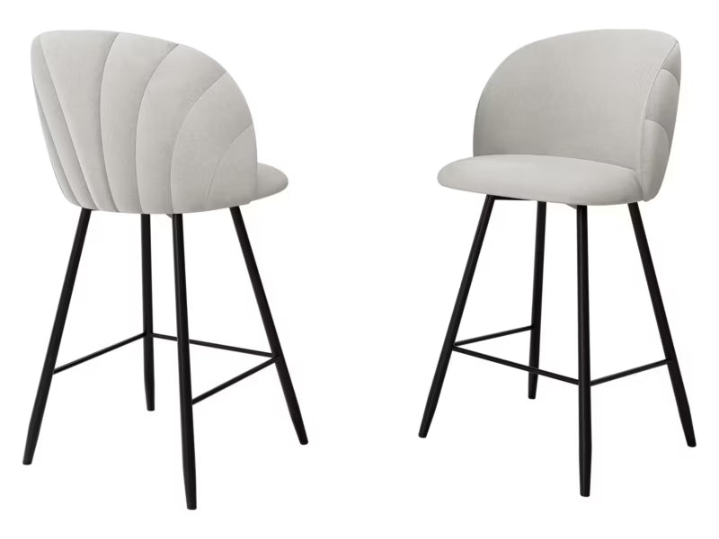 Barstol Polstret 51x51x105 cm Perle Sort Stål