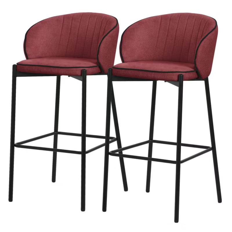 Barstol Sæt 2 Stk 76 cm Rød