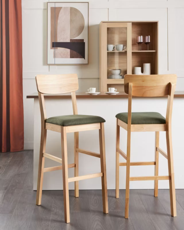 Barstol Sæt af 2 Ambler 44x53x113 cm Grøn