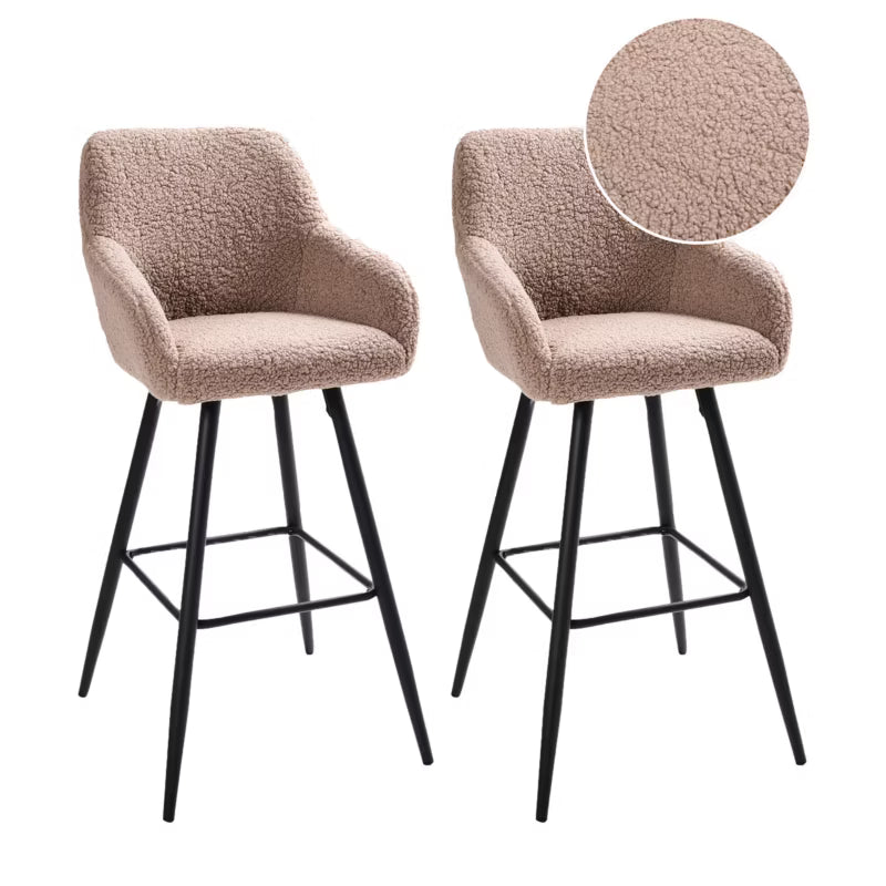 Barstol Sæt Casmalia Bouclé 50x54x103 cm 2 Stk.