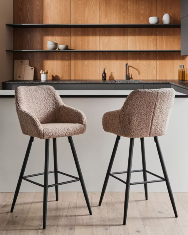 Barstol Sæt Casmalia Bouclé 50x54x103 cm 2 Stk.