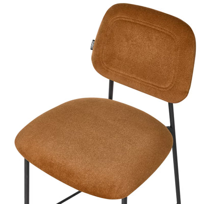 Barstol Sæt Duette Velour Gyldenbrun
