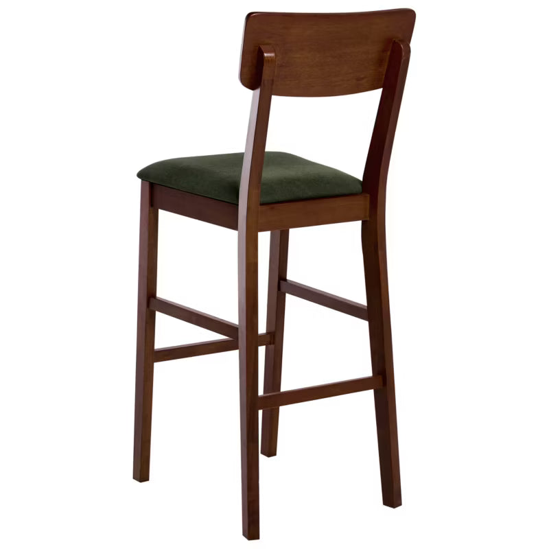 Barstol Sæt Med 2 Stk. Ambler Mørkebrun Grøn