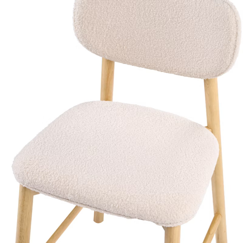 Barstol Sæt Mills 51x61x96 cm Bouclé Beige