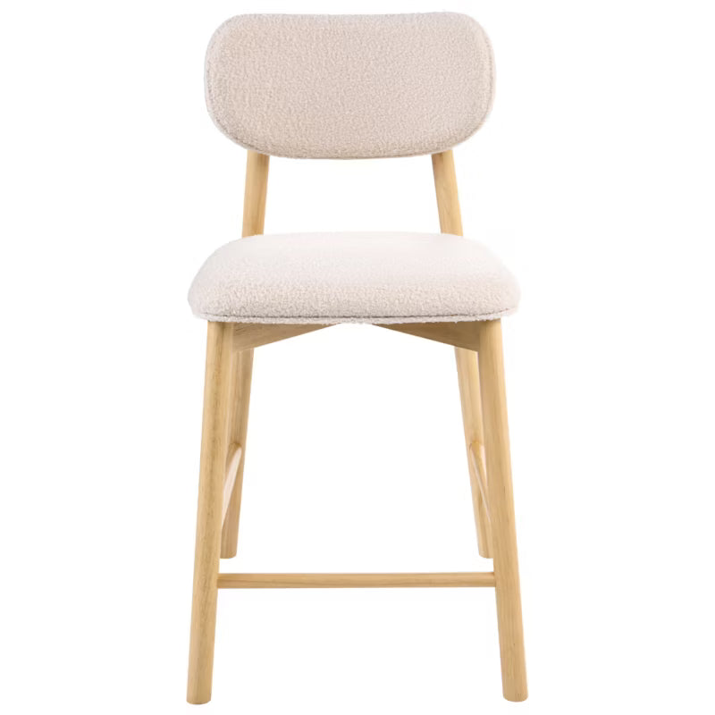 Barstol Sæt Mills 51x61x96 cm Bouclé Beige