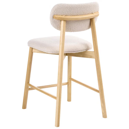 Barstol Sæt Mills 51x61x96 cm Bouclé Beige
