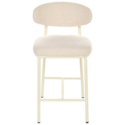 Barstol Sæt Unity Bouclé Lys Beige 2 Stk
