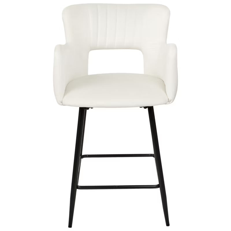 Barstol Sanilac 51x44x91 cm Hvid Velour 2 Stk