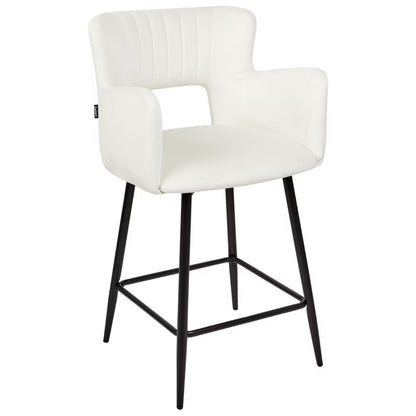 Barstol Sanilac 51x44x91 cm Hvid Velour 2 Stk