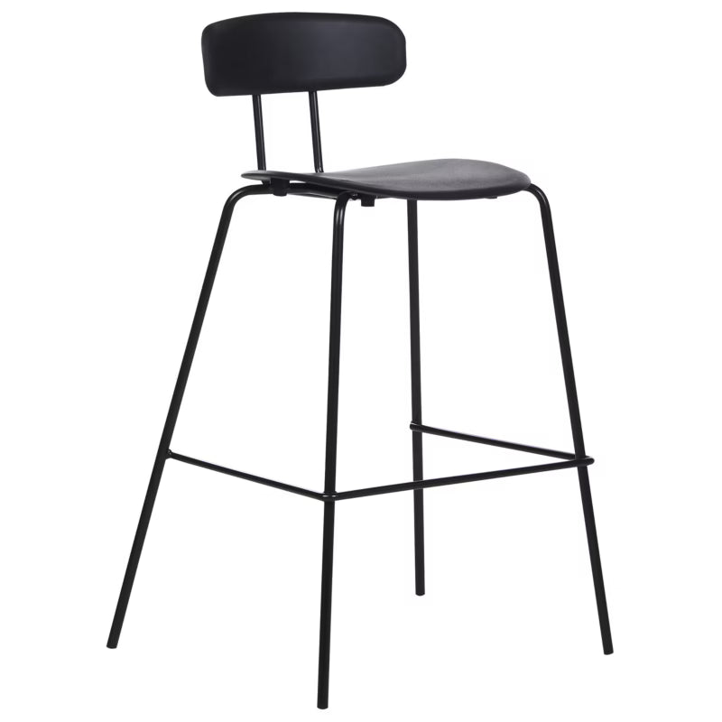 Barstol Sibley 53x52x95 cm Sort Sæt af 2