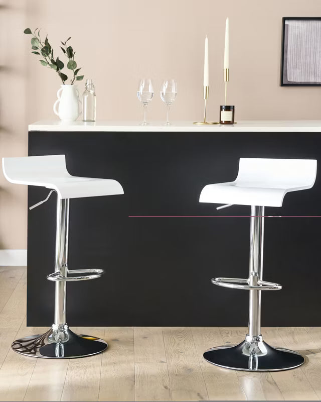 Barstol Valencia 42x42 cm Hvid 2 Stk