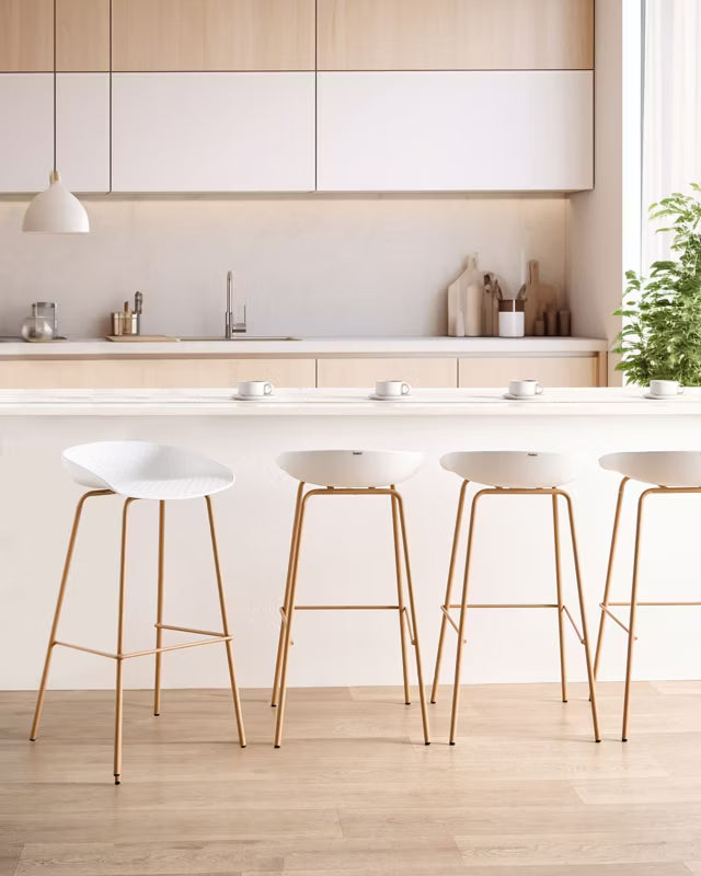 Barstol Venlo 43x44x84 cm Hvid 4 Stk.