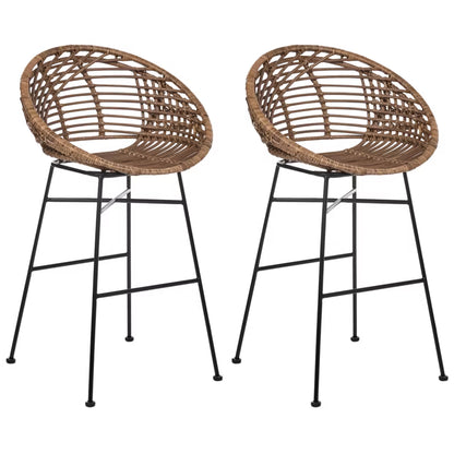 Barstol Windom 56x51x95 cm Brun Rattan Sæt med 2