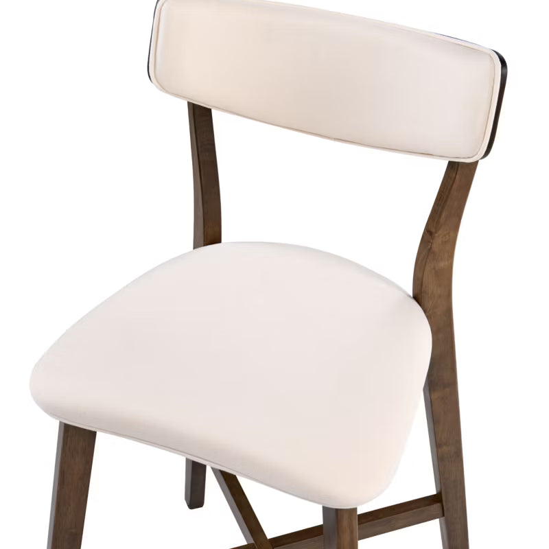 Barstol Yuma 50x54 cm Hvid og Brun 2 Stk