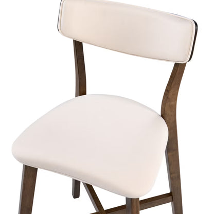 Barstol Yuma 50x54 cm Hvid og Brun 2 Stk