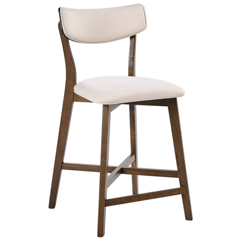 Barstol Yuma 50x54 cm Hvid og Brun 2 Stk