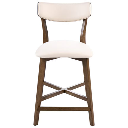 Barstol Yuma 50x54 cm Hvid og Brun 2 Stk