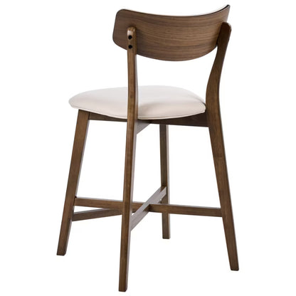 Barstol Yuma 50x54 cm Hvid og Brun 2 Stk