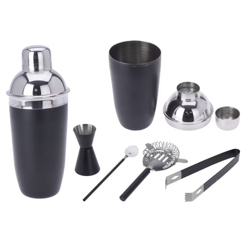 Bartendersæt 5 Dele 19 cm Sort Rustfrit Stål