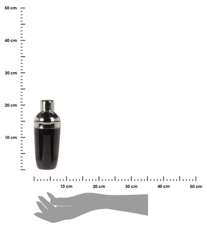 Bartendersæt 5 Dele 500 ml Sort Blank Rustfrit Stål
