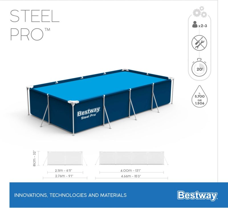 Bestway Steel Pro stelpool 4 x 2,11 x 0,81 m