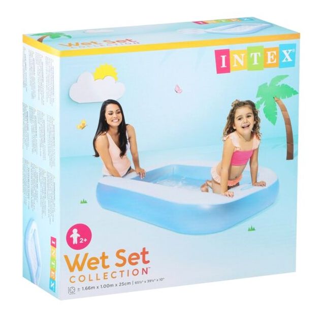 Basen dmuchany Intex 57403 niebieski, prostokątny 166x100x25 cm 1 szt.
