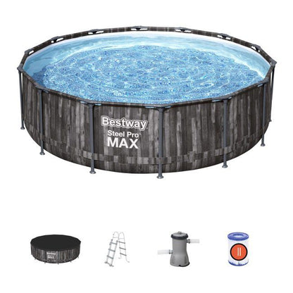 Bestway stelpool 4,27 x 1,07 m i murstensdesign