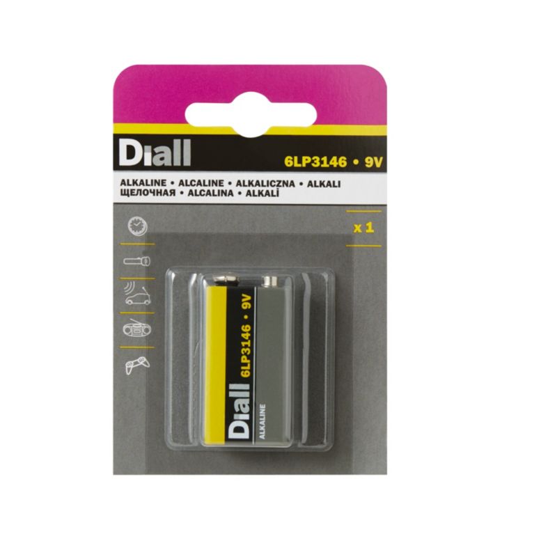 Diall alkalisk batteri 1 x 9 V