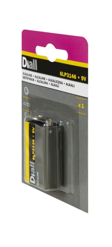 Diall alkalisk batteri 1 x 9 V