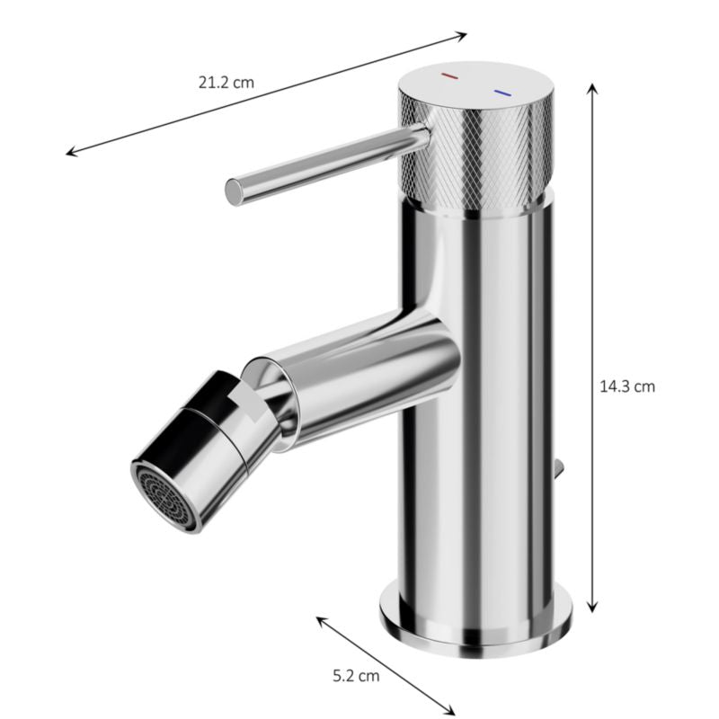Bidetbatteri Owens Krom 1-Huls med Pop-Up-Afløb 5059340485249