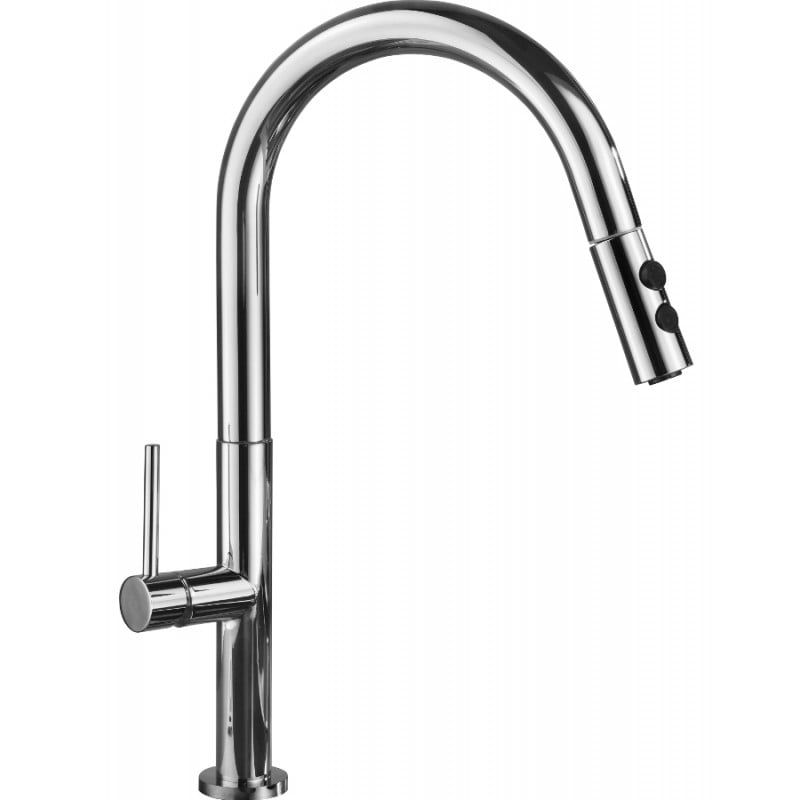 Mexen Ava høj køkkenarmatur med udtrækkelig tud, krom