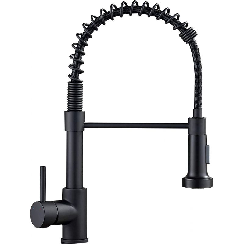 Mexen Clara køkkenarmatur i mat-sort med udtrækkelig tud, 1 stk.