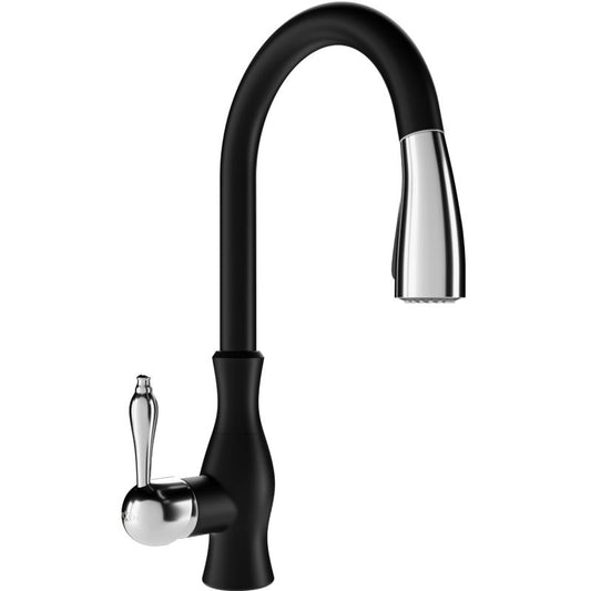 Mexen Savita køkkenarmatur med udtrækkelig tud, mat sort