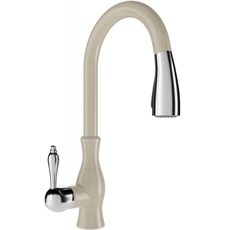 Mexen Savita stående køkkenarmatur, beige, udtrækkelig tud