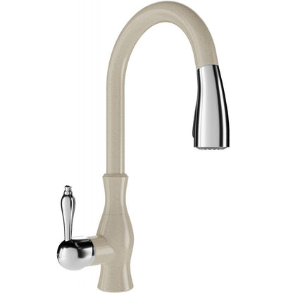 Mexen Savita stående køkkenarmatur, beige, udtrækkelig tud