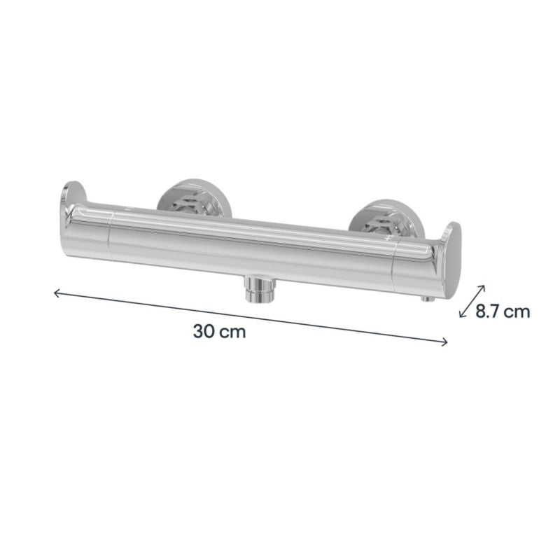 Termostatisk Bruserarmatur Kentia Krom 300 mm