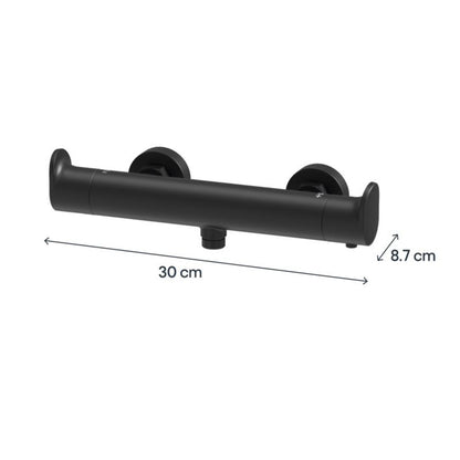 Termostatisk Brusebatteri Kentia Sort Mat 300 mm | 5063022513045
