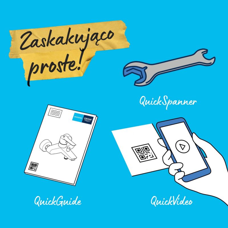 Grohe Start Quickfix brusebatteri i krom
