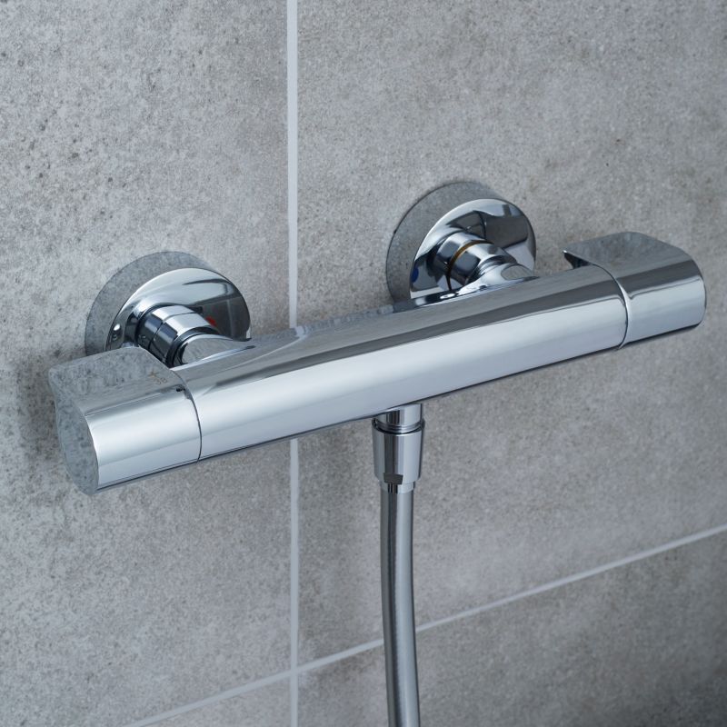 Termostatisk Brusebatteri Cavally Sølv 297x99x73 mm