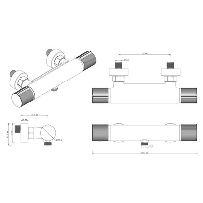 Termostatisk Brusearmatur Levanna Krom 5059340725093