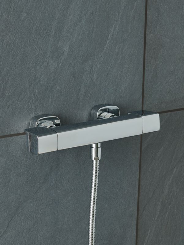 Termostatisk Brusearmatur Teesta 297x70x99 mm Krom