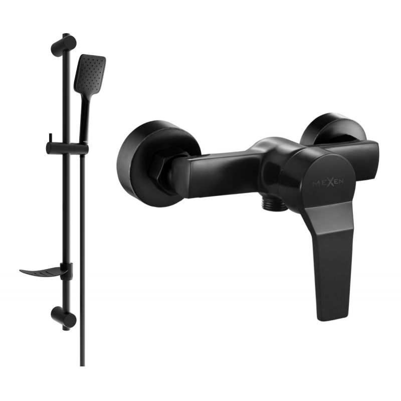 Mexen Caro DF62 sort brusebatteri med brusesæt, 1 sæt