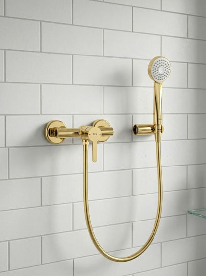 Batteri Brusesæt Vægmonteret 220 mm Guld Keramisk Patron