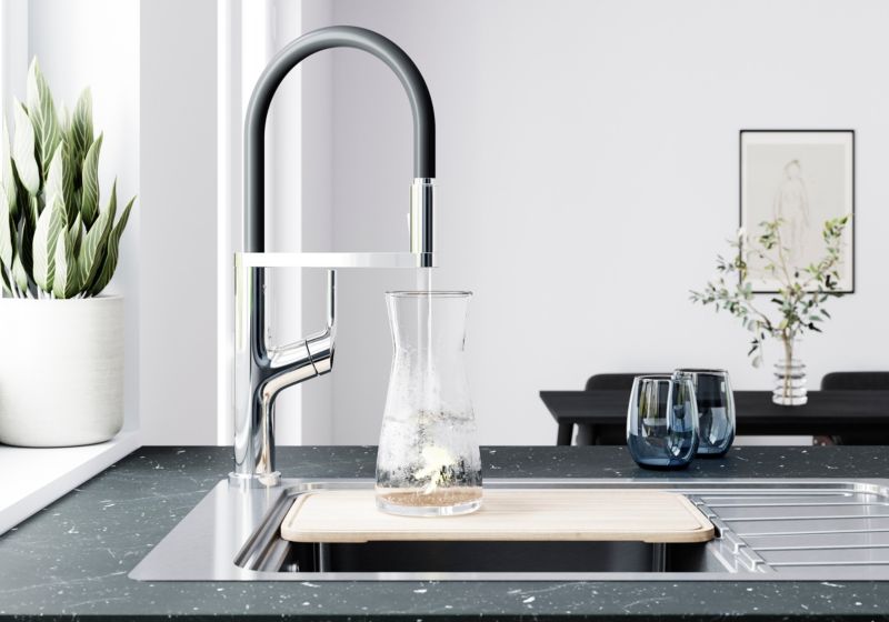 GoodHome Adarna fjederarmatur til køkken med udtrækkelig tud