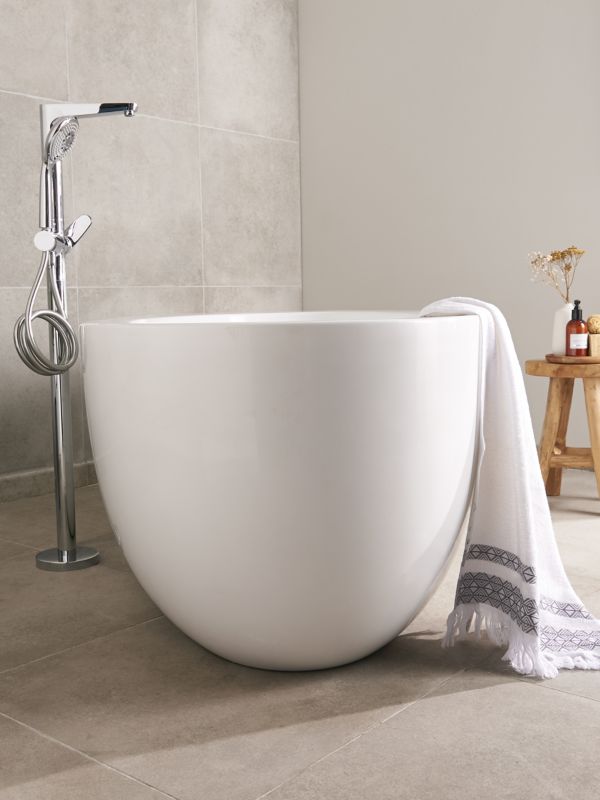 Gulvstående Badekararmatur Cavally 106,6 cm Sølv | 3663602299721